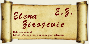 Elena Zirojević vizit kartica